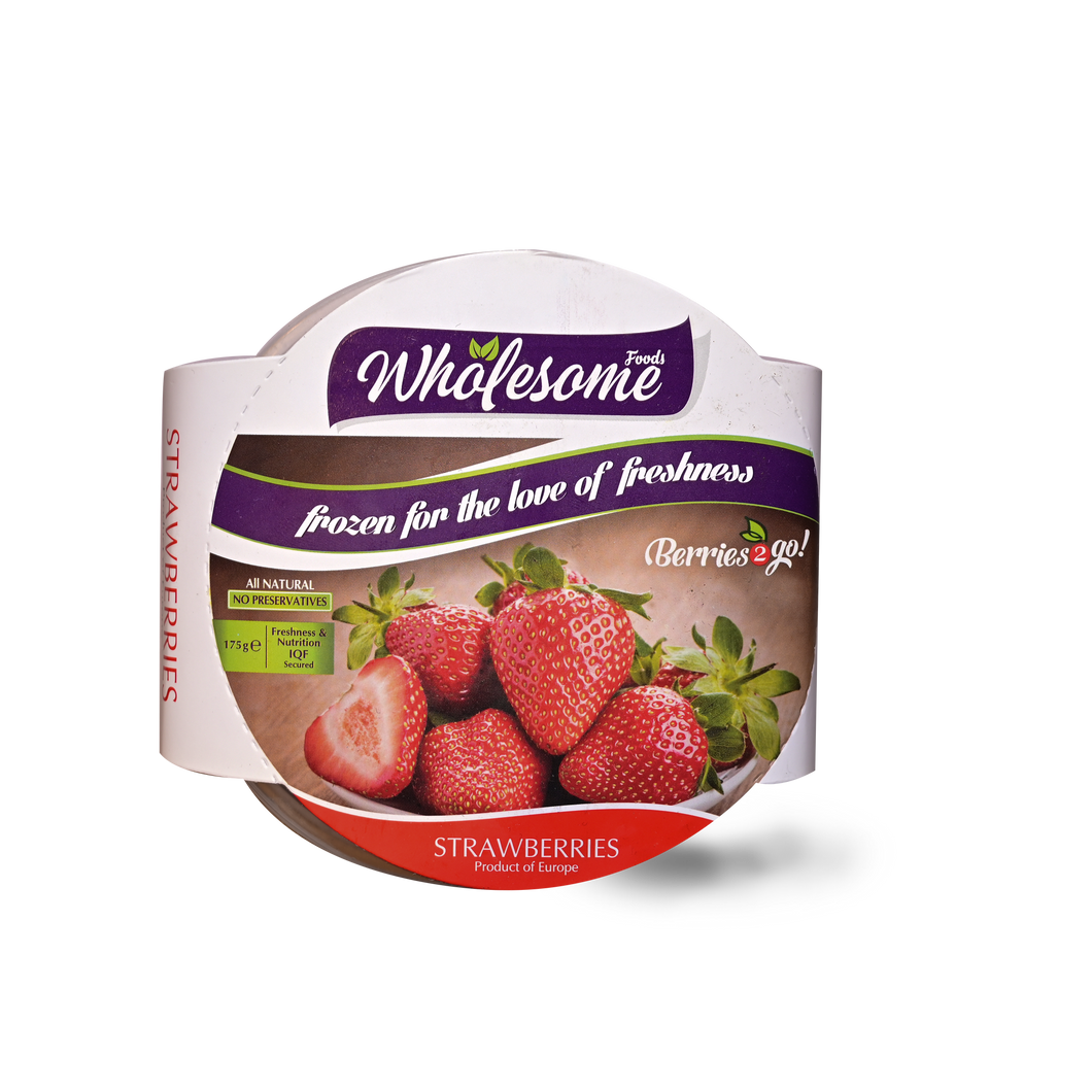 Wholesome Strawberries (frozen) 175g - TAYYIB - Wholesome Foods - Lahore