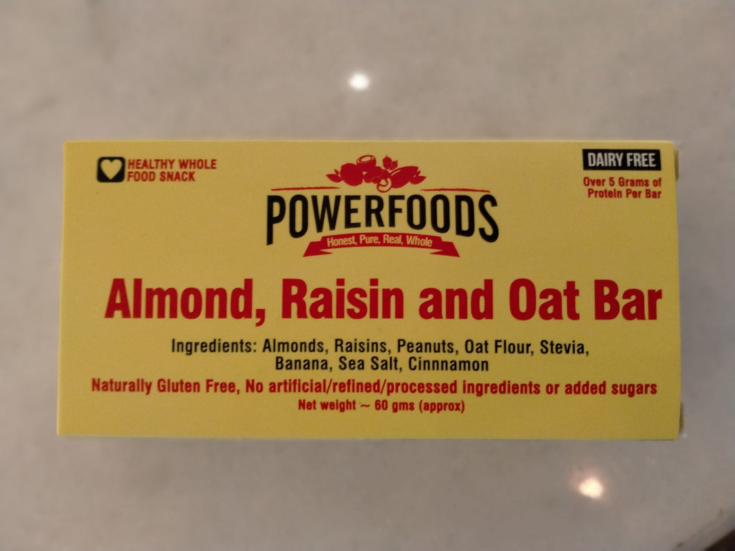 Almond Raisin & Oat Bar 60g - TAYYIB - Power Foods - Lahore