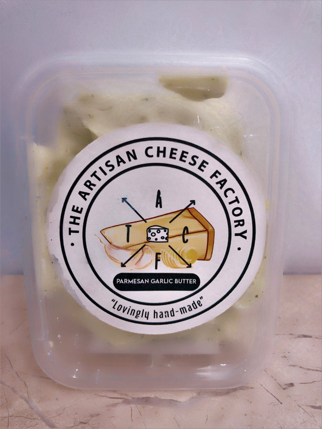 Artisan Parmesan Garlic Butter 200g - TAYYIB - Artisan Cheese - Lahore