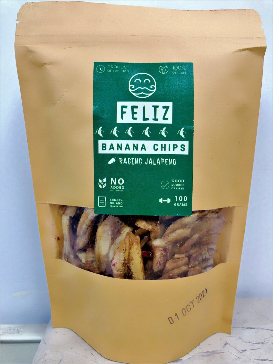 Banana Chips Raging Jalapeno 100g - TAYYIB - Feliz - Lahore