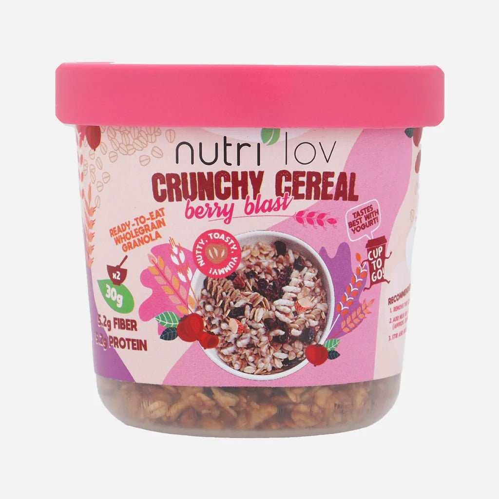 Crunchy Cereal Berry Blast Cup 70g - TAYYIB - Nutrilov - Lahore