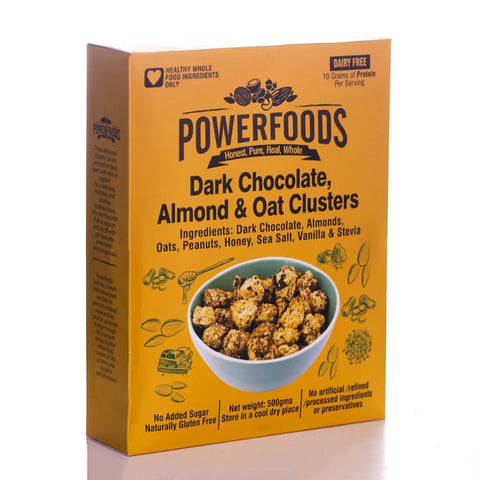 Dark Chocolate Almond Oat Clusters 500g - TAYYIB - Power Foods - Lahore