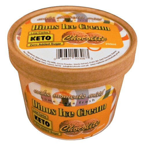 DF Keto Chocolite Icecream 250ml - TAYYIB - Dino Foods - Lahore