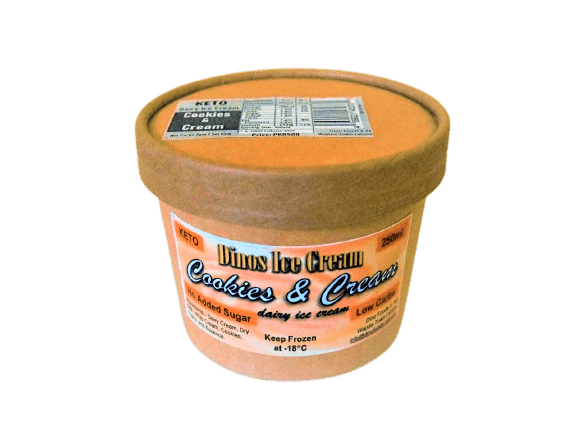 DF Keto Cookies&Cream Icecream 250ml - TAYYIB - Dino Foods - Lahore