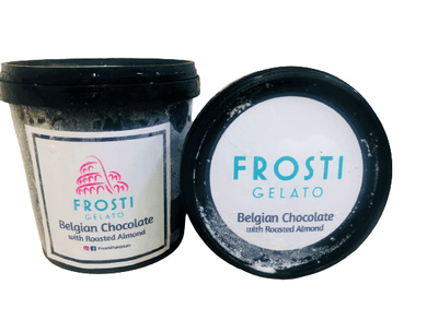 Frosti Gelato (Belgain Chocolate with Roasted Almond) - TAYYIB - magic foods enterprises - Lahore