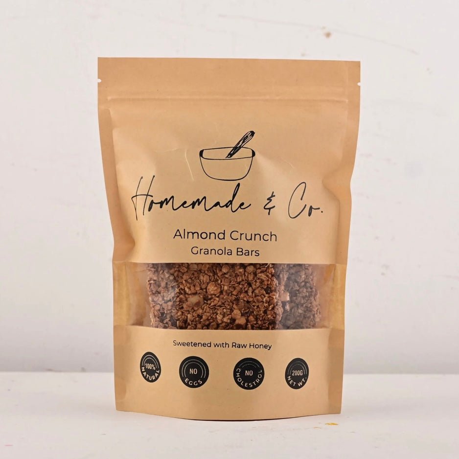 HMC Almond Crunch Granola Bars 200g - TAYYIB - Homemade & Co. - Lahore