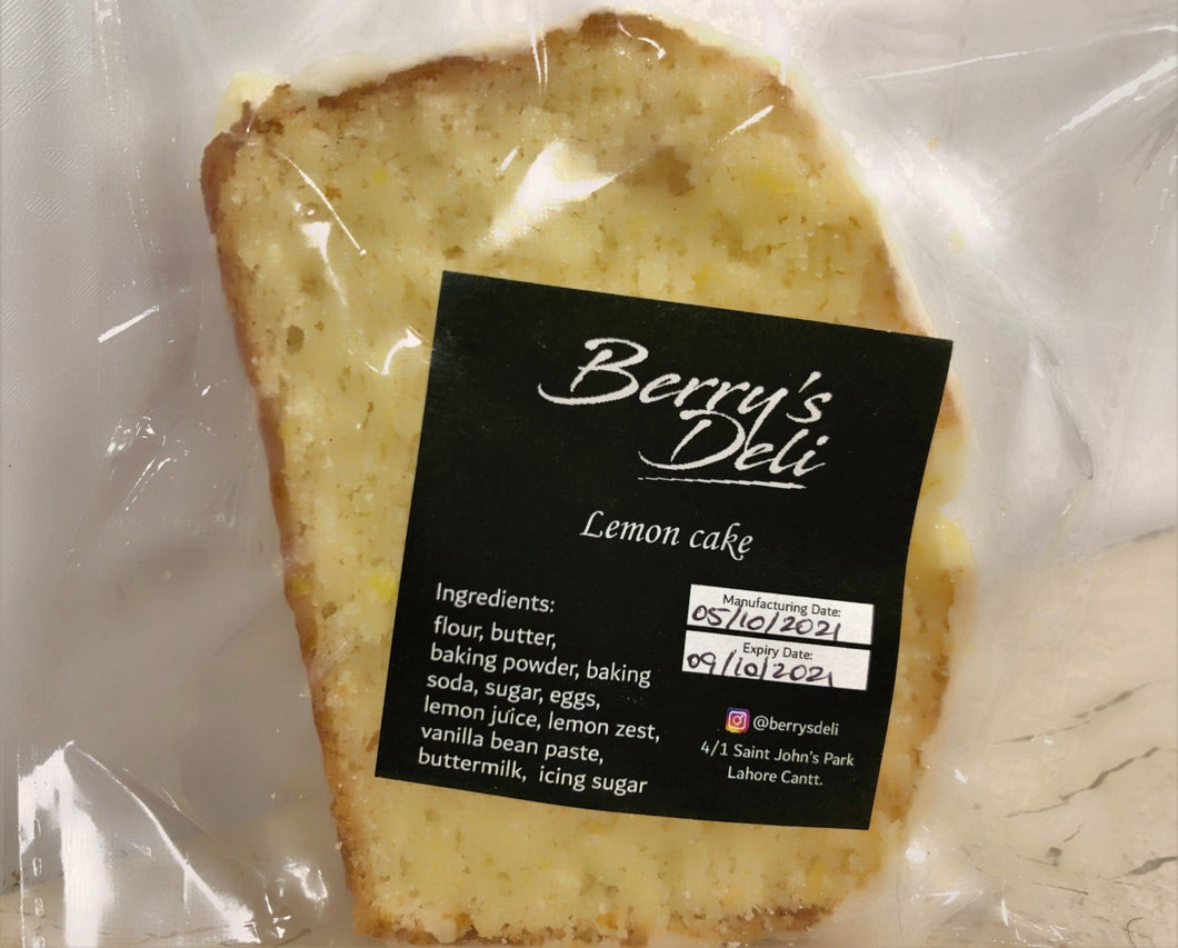 Lemon Cake - TAYYIB - Berry's Deli - Lahore