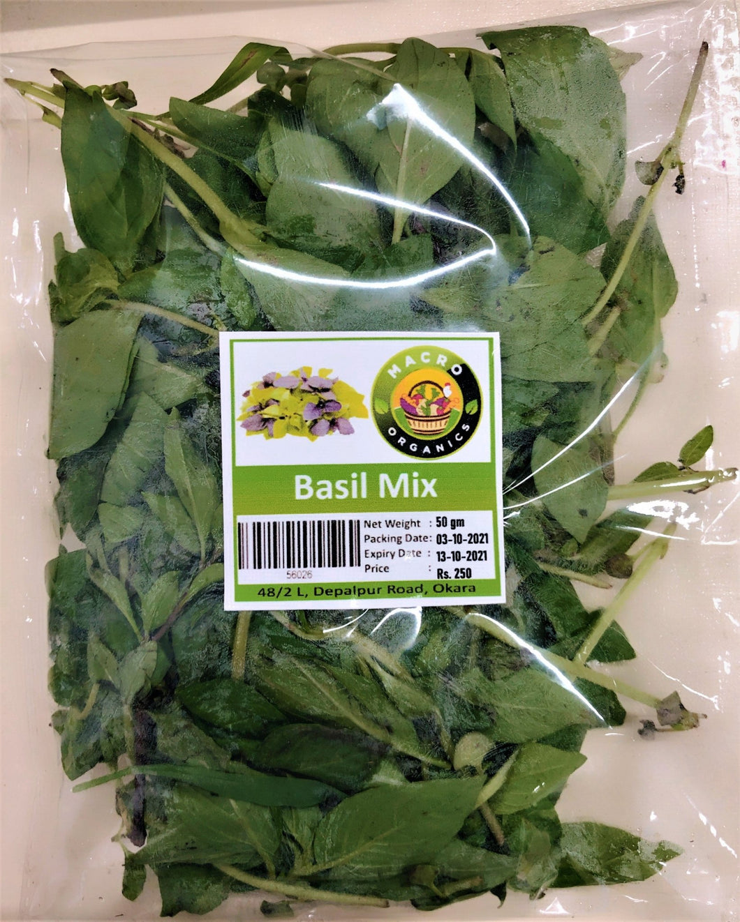 Macro Basil Mix 50g - TAYYIB - macro organics - Lahore