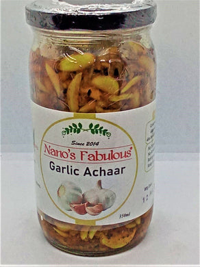 Nano's Garlic Achaar 350ml - TAYYIB - Nanos Fabulous - Lahore