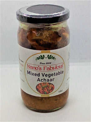 Nano's Mixed Vegetable Achar 350ml - TAYYIB - Nanos Fabulous - Lahore