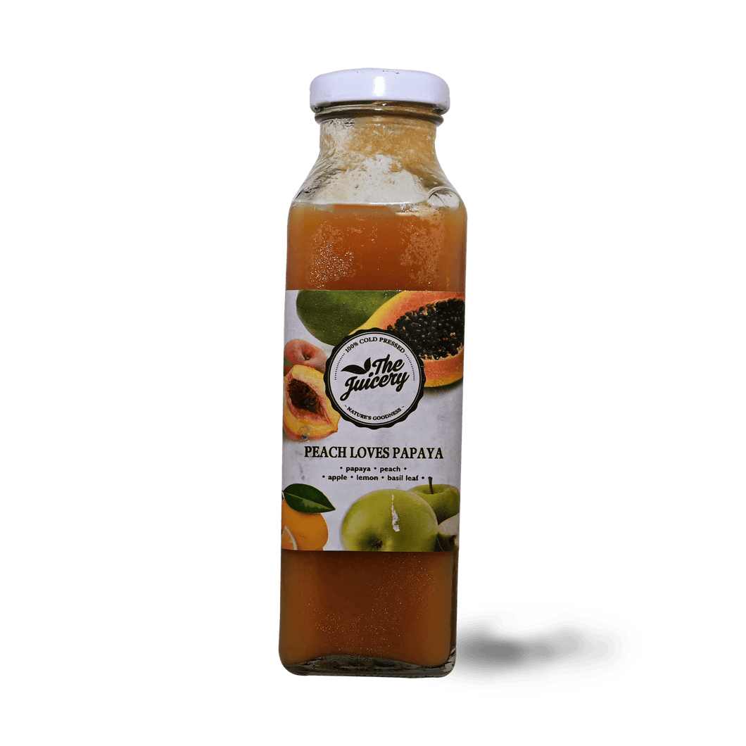 Peach Loves Papaya 300ml - TAYYIB - The Juicery - Lahore