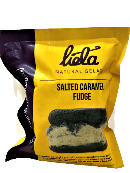 Salted Caramel Fudge Gelato Sandwich - TAYYIB - Lieta Gelato - Lahore