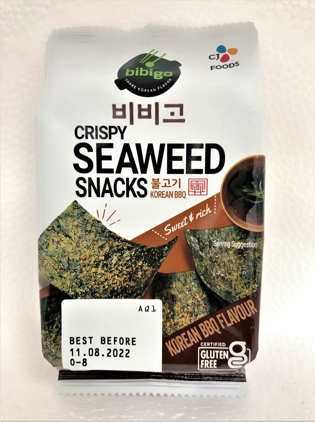 Seaweed Snacks Korean BBQ Flavour 5g - TAYYIB - Bibigo - Lahore