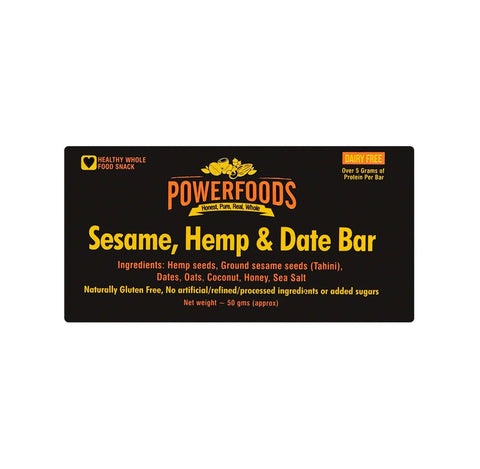 Sesame Hemp & Date Granola Bar 50g - TAYYIB - Power Foods - Lahore