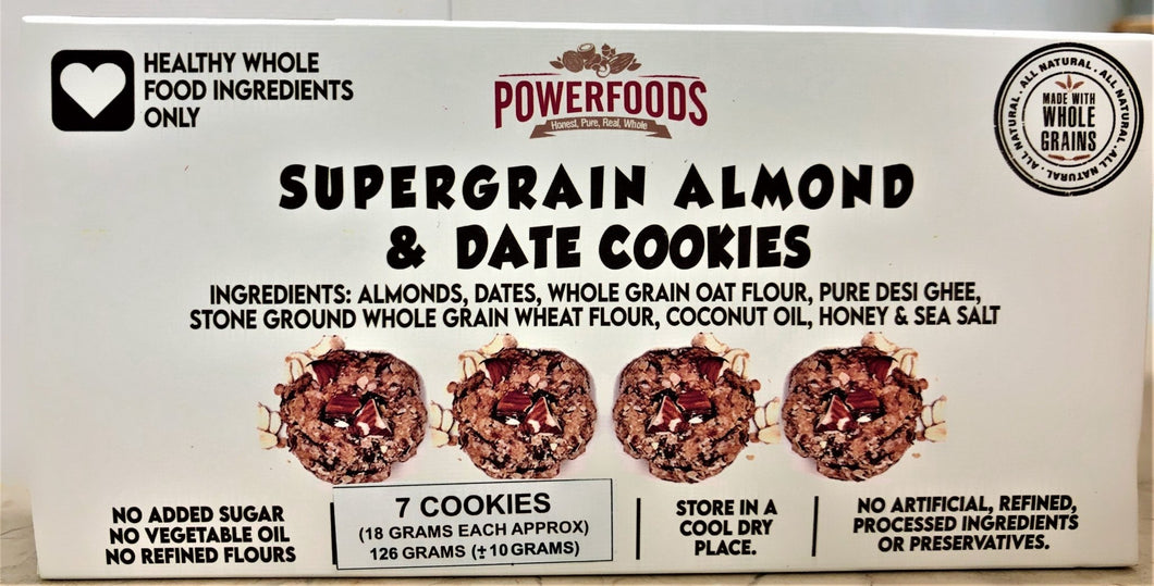 Supergrain Almond & Date Cookies 126g - TAYYIB - Power Foods - Lahore