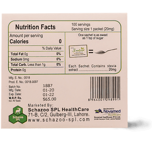 Sweetevia Sachet 100s - TAYYIB - SPL Healthcare - Lahore
