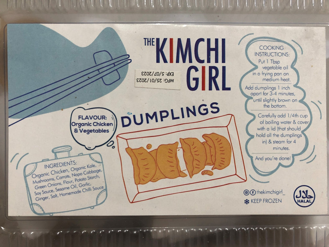 TKG Organic Chicken Vegetables Dumplings - TAYYIB - The Kimchi Girl - Lahore