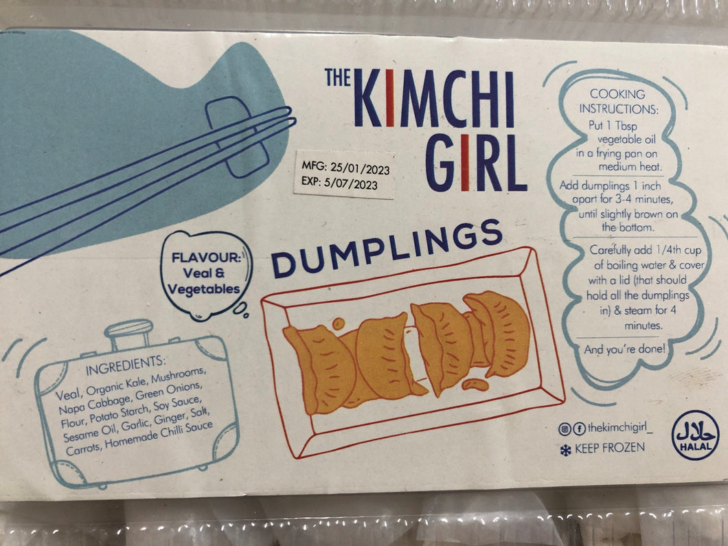 TKG Veal Vegetables Dumplings - TAYYIB - The Kimchi Girl - Lahore