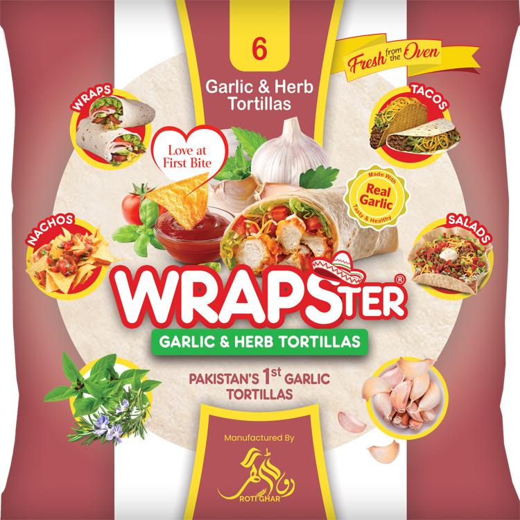 Tortilla Wrapsters ( Garlic & Herb ) - TAYYIB - Roti Ghar - Lahore