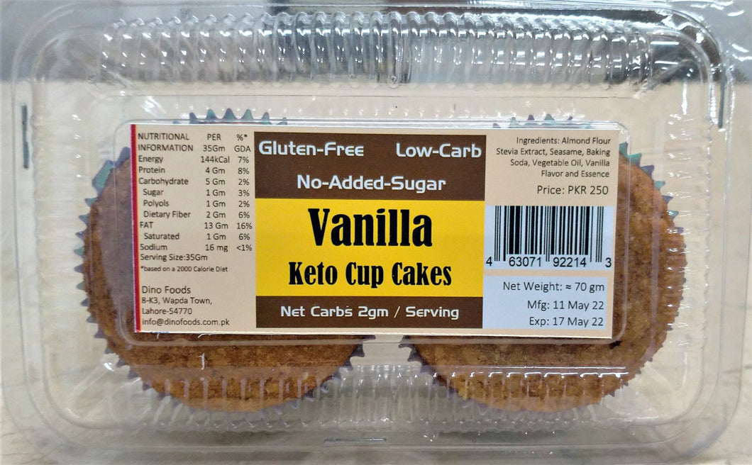 Vanilla Keto Cup Cakes 70g - TAYYIB - Dino Foods - Lahore