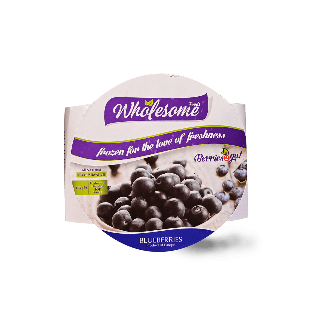 Wholesome Blueberries (frozen) 175g - TAYYIB - Wholesome Foods - Lahore