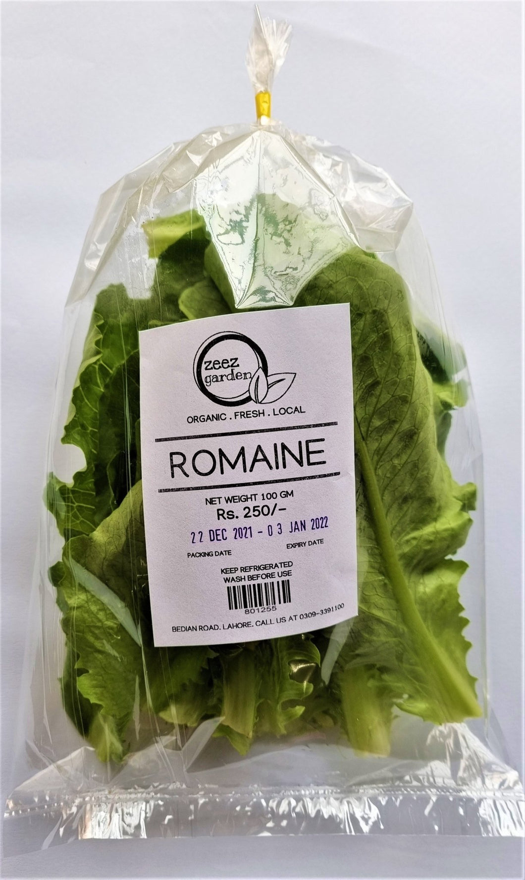 Zeez Garden Romaine 100g - TAYYIB - Zeez Garden - Lahore
